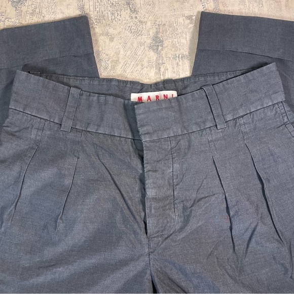 Marni made in Italy 100% cotton capri pants wide legs size 44 - Picture 3 of 10